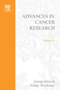 Imagen de portada: ADVANCES IN CANCER RESEARCH, VOLUME 13 9780120066131