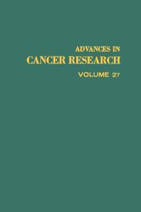 Imagen de portada: ADVANCES IN CANCER RESEARCH, VOLUME 27 9780120066278