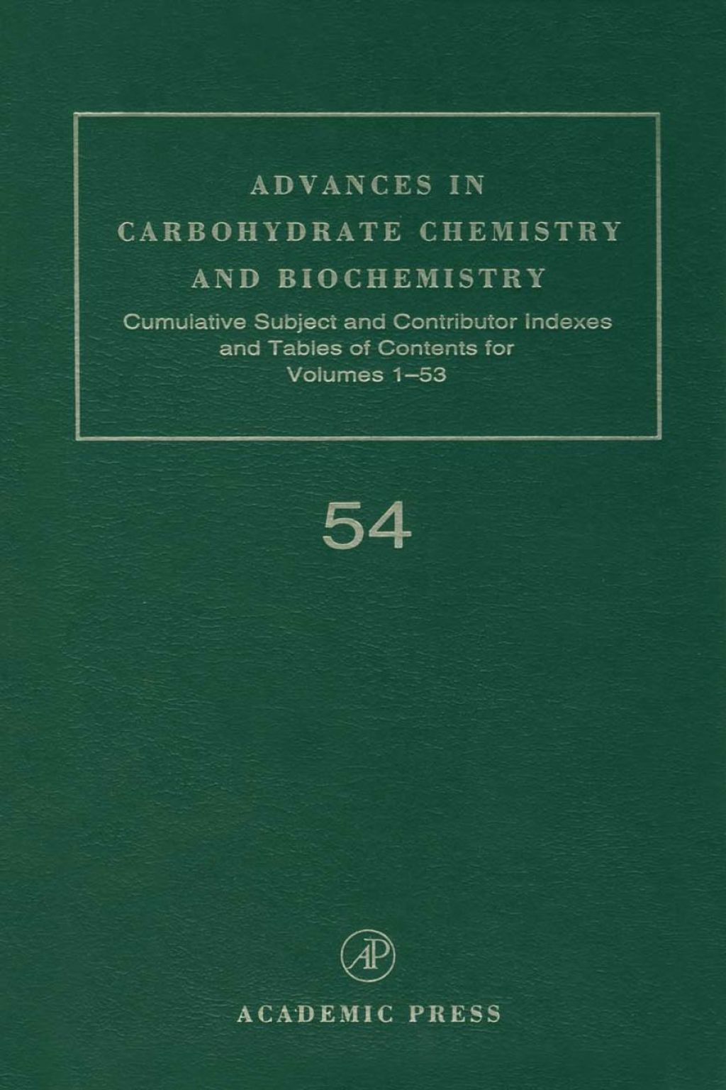 Cumulative Subject and Author Indexes, and Tables of Contents