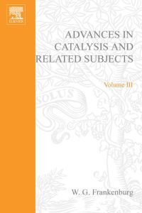 Cover image: ADVANCES IN CATALYSIS VOLUME 3 9780120078035