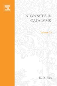 Cover image: ADVANCES IN CATALYSIS VOLUME 23 9780120078233