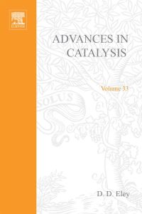 Imagen de portada: ADVANCES IN CATALYSIS VOLUME 33 9780120078332