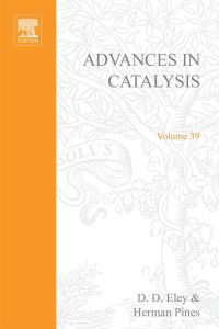 表紙画像: ADVANCES IN CATALYSIS VOLUME 39 9780120078394