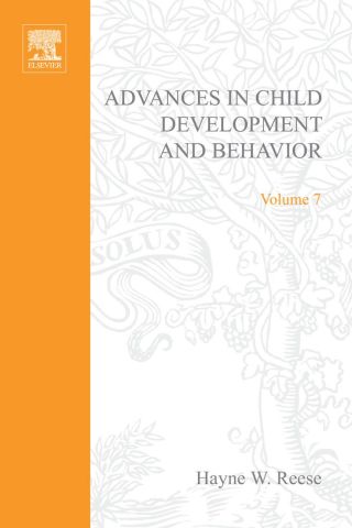 Titelbild: ADV IN CHILD DEVELOPMENT &BEHAVIOR V 7 9780120097074