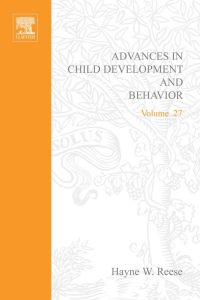 Imagen de portada: Advances in Child Development and Behavior 9780120097272