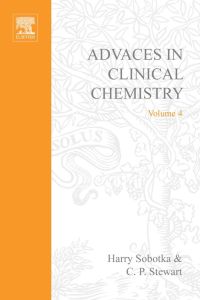 Omslagafbeelding: ADVANCES IN CLINICAL CHEMISTRY VOL 4 9780120103041