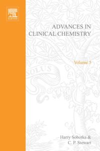 Omslagafbeelding: ADVANCES IN CLINICAL CHEMISTRY VOL 5 9780120103058