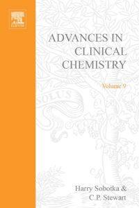 Cover image: ADVANCES IN CLINICAL CHEMISTRY VOL 9 9780120103096