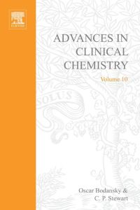 Cover image: ADVANCES IN CLINICAL CHEMISTRY VOL 10 9780120103102