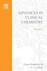 Omslagafbeelding: ADVANCES IN CLINICAL CHEMISTRY VOL 14 9780120103140