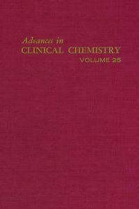 Imagen de portada: ADVANCES IN CLINICAL CHEMISTRY VOL 25 9780120103256