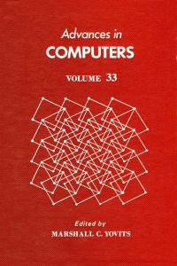 Imagen de portada: ADVANCES IN COMPUTERS VOL 33 9780120121335