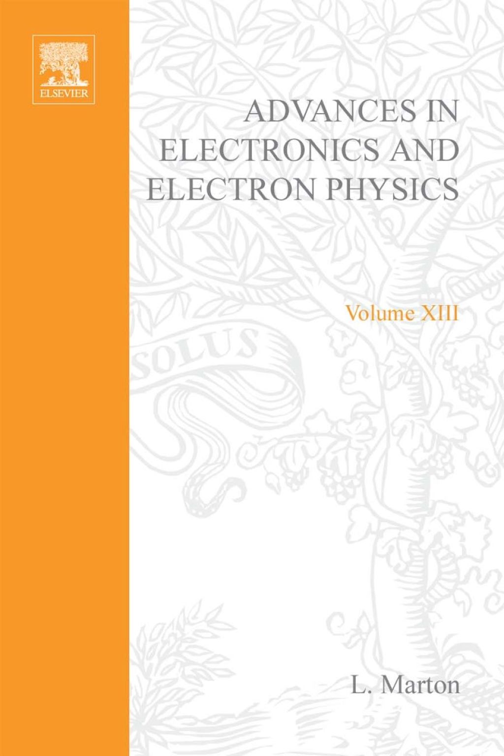 ADVANCES ELECTRONC &ELECTRON PHYSICS V13