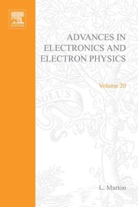 Imagen de portada: ADVANCES ELECTRONC &ELECTRON PHYSICS V20 9780120145201