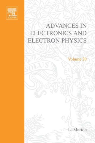 Cover image: ADVANCES ELECTRONC &ELECTRON PHYSICS V20 9780120145201