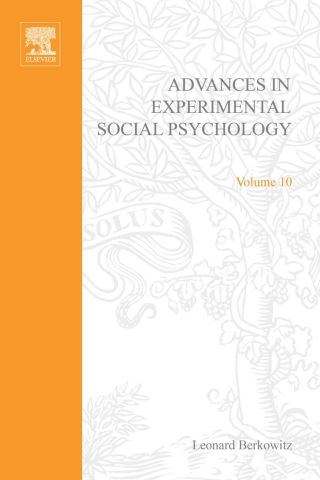 Cover image: ADV EXPERIMENTAL SOCIAL PSYCHOLOGY,V 10 9780120152100