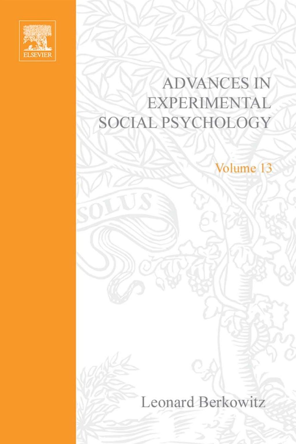 ADV EXPERIMENTAL SOCIAL PSYCHOLOGY,V 13