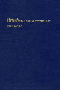 Imagen de portada: ADV EXPERIMENTAL SOCIAL PSYCHOLOGY,V 20 9780120152209