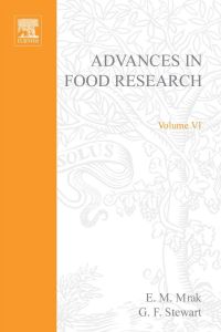 Cover image: ADVANCES IN FOOD RESEARCH VOLUME 6 9780120164066