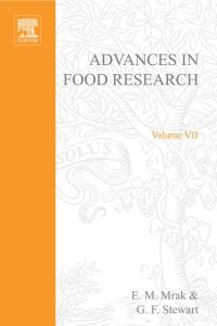 表紙画像: ADVANCES IN FOOD RESEARCH VOLUME 7 9780120164073