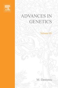 Cover image: ADVANCES IN GENETICS VOLUME 3 9780120176038