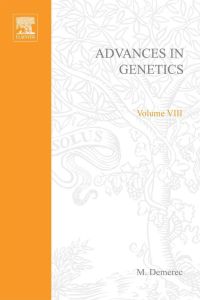Imagen de portada: ADVANCES IN GENETICS VOLUME 8 9780120176083