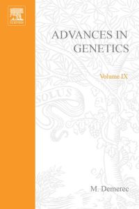 Imagen de portada: ADVANCES IN GENETICS VOLUME 9 9780120176090