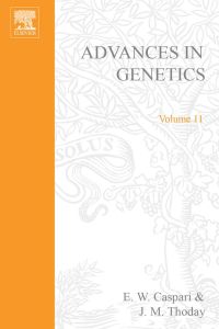 Cover image: ADVANCES IN GENETICS VOLUME 11 9780120176113