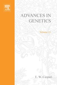 表紙画像: ADVANCES IN GENETICS VOLUME 15 9780120176151