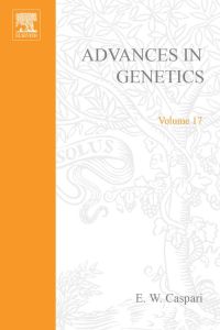 表紙画像: ADVANCES IN GENETICS VOLUME 17 9780120176175