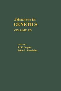 Imagen de portada: ADVANCES IN GENETICS VOLUME 25 9780120176250
