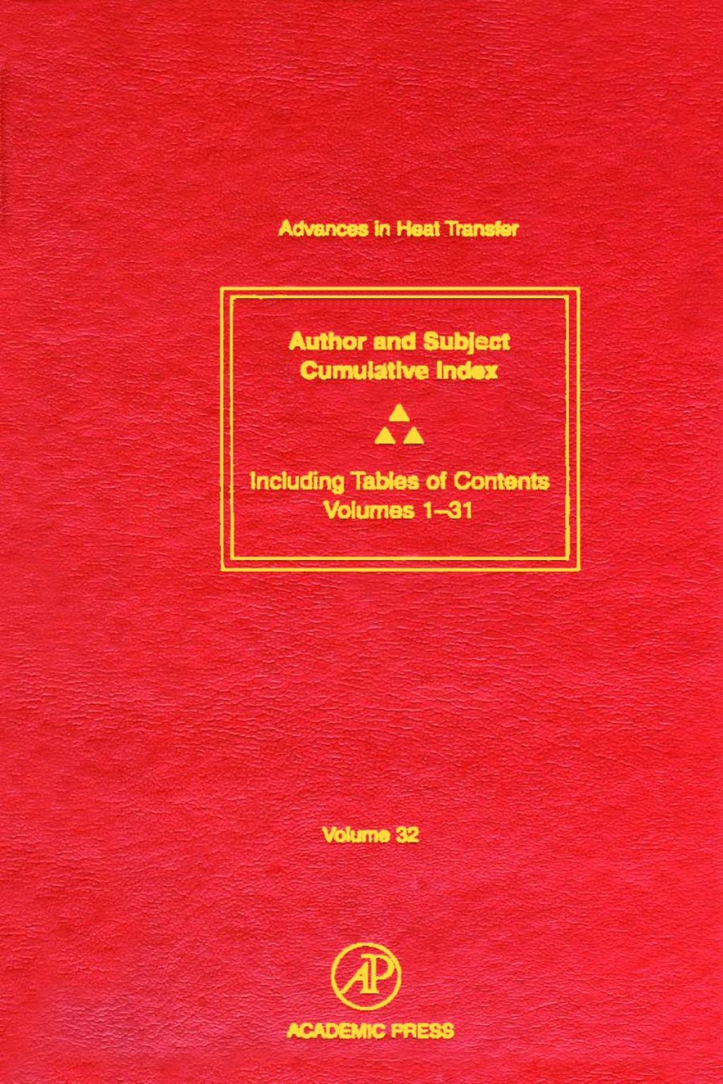 Cumulative Index: Cumulative Subject and Author Indexes and Tables of Contents for Volumes 1-31