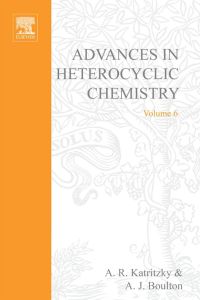 Imagen de portada: ADVANCES IN HETEROCYCLIC CHEMISTRY V 6 9780120206063