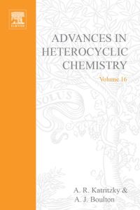 Imagen de portada: ADVANCES IN HETEROCYCLIC CHEMISTRY V16 9780120206162