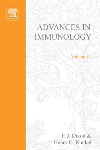 Cover image: ADVANCES IN IMMUNOLOGY VOLUME 14 9780120224142