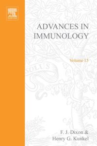 Cover image: ADVANCES IN IMMUNOLOGY VOLUME 15 9780120224159