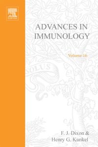 Cover image: ADVANCES IN IMMUNOLOGY VOLUME 16 9780120224166