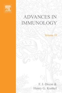 Cover image: ADVANCES IN IMMUNOLOGY VOLUME 19 9780120224197