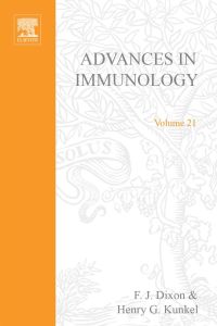 Cover image: ADVANCES IN IMMUNOLOGY VOLUME 21 9780120224210