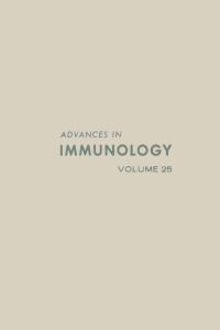 Cover image: ADVANCES IN IMMUNOLOGY VOLUME 25 9780120224258