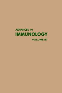 Cover image: ADVANCES IN IMMUNOLOGY VOLUME 27 9780120224272