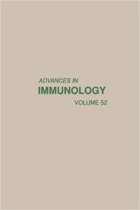 Cover image: ADVANCES IN IMMUNOLOGY VOLUME 52 9780120224524