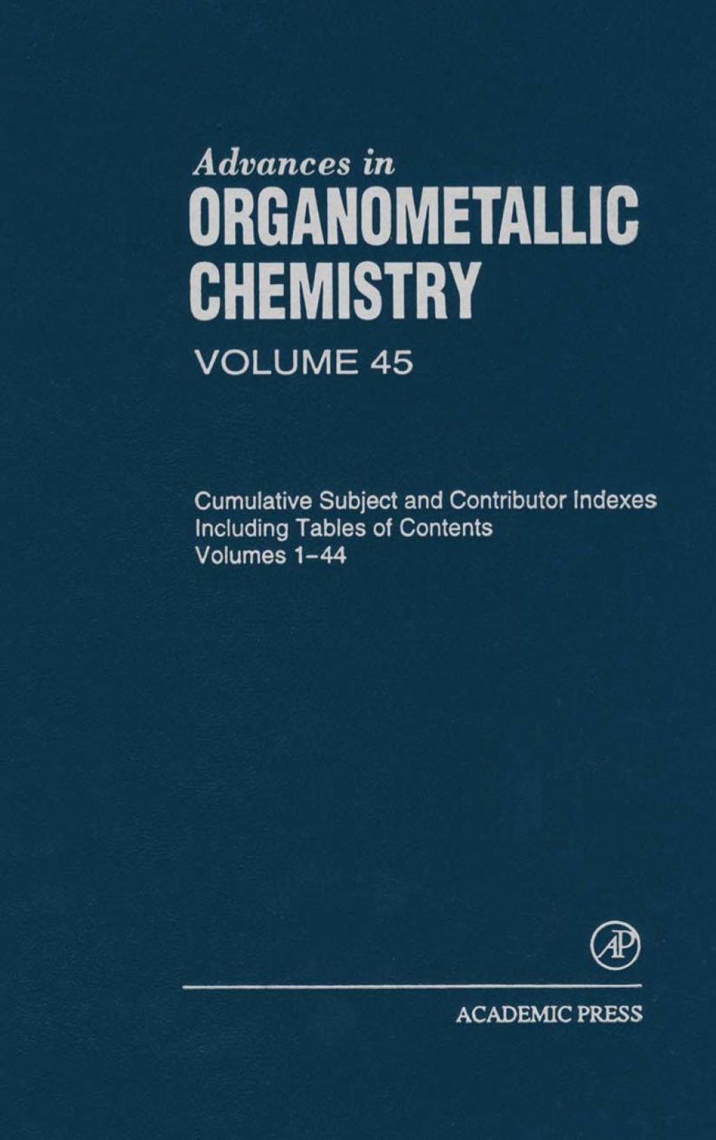 Cumulative Subject and Contributor Indexes Including Tables of Contents, and a Comprehesive Keyword Index: Cumulative Subject and Authors Indexes