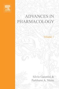 Omslagafbeelding: ADVANCES IN PHARMACOLOGY VOL 1 9780120329014