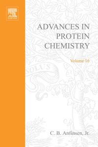 Cover image: ADVANCES IN PROTEIN CHEMISTRY VOL 16 9780120342167