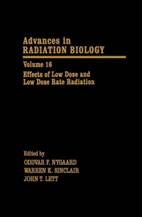 Cover image: Effects of Low Dose and Low Dose Rate Radiation 9780120354160