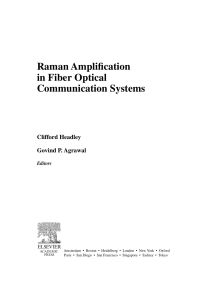 صورة الغلاف: Raman Amplification in Fiber Optical Communication Systems 9780120445066