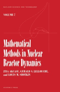 Cover image: Mathematical methods in Nuclear reactor Dynamics 1st edition 9780120471508
