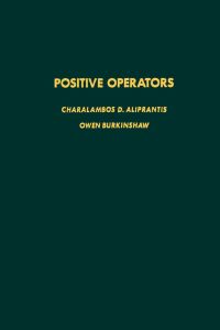 Titelbild: Positive operators 9780120502608