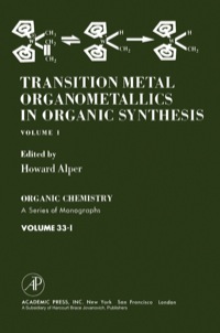 Imagen de portada: Transition metal Organometallics In Organic Synthesis 2nd edition 9780120531011